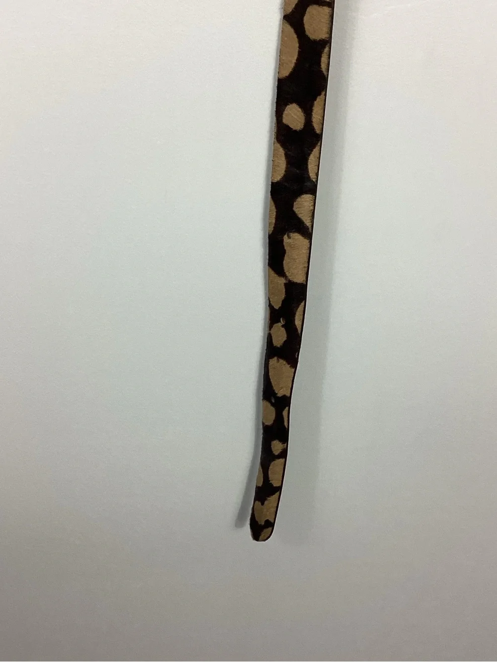 J. Crew Animal Print Calf Hair Leather Belt Size S